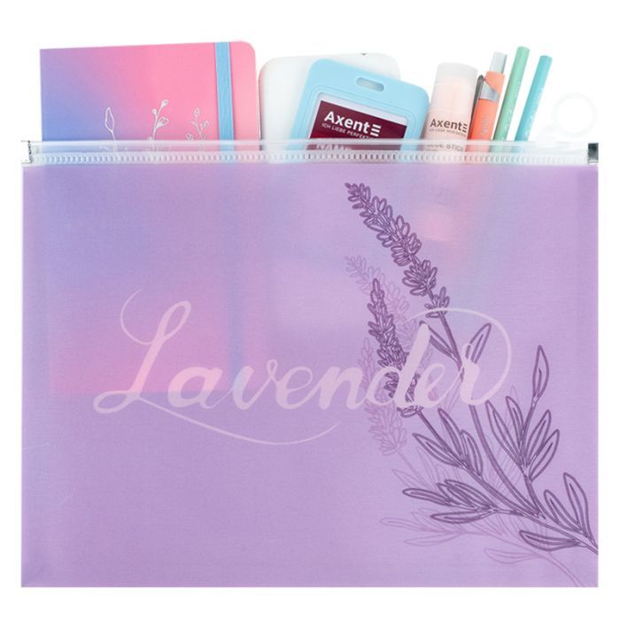 Папка на молнии Axent zip-lock А4+ Lavender-3 (1497-38-A) изображение 3