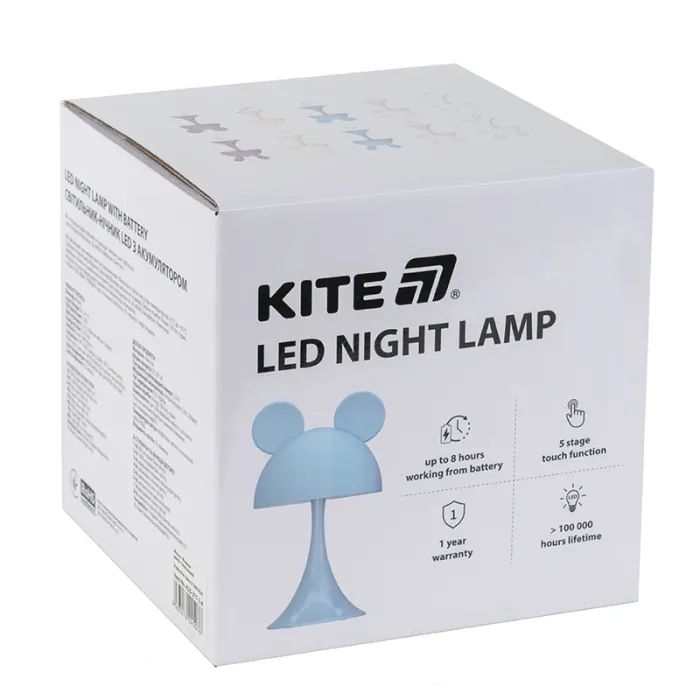 Ночник Kite Светильник LED с аккумулятором Simple Mouse, фиолетовый (K25-317-2-5) изображение 3