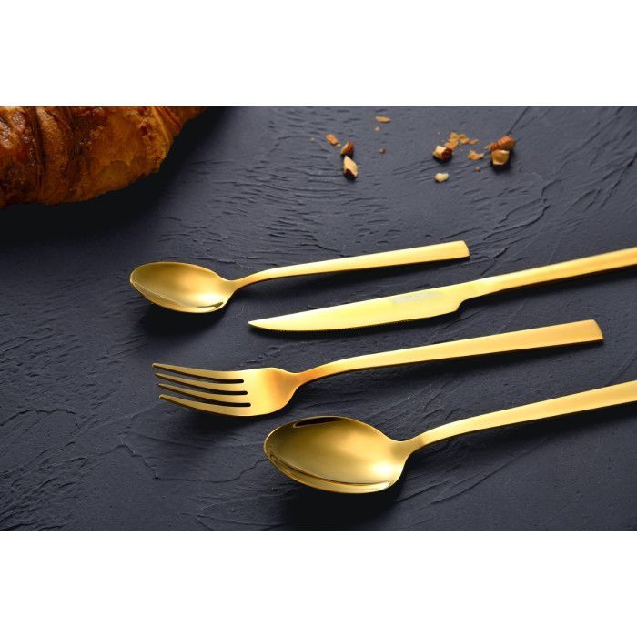Набір столових приборів Bergner Sofia gold 24 предмета (BG-45143-GD) зображення 7