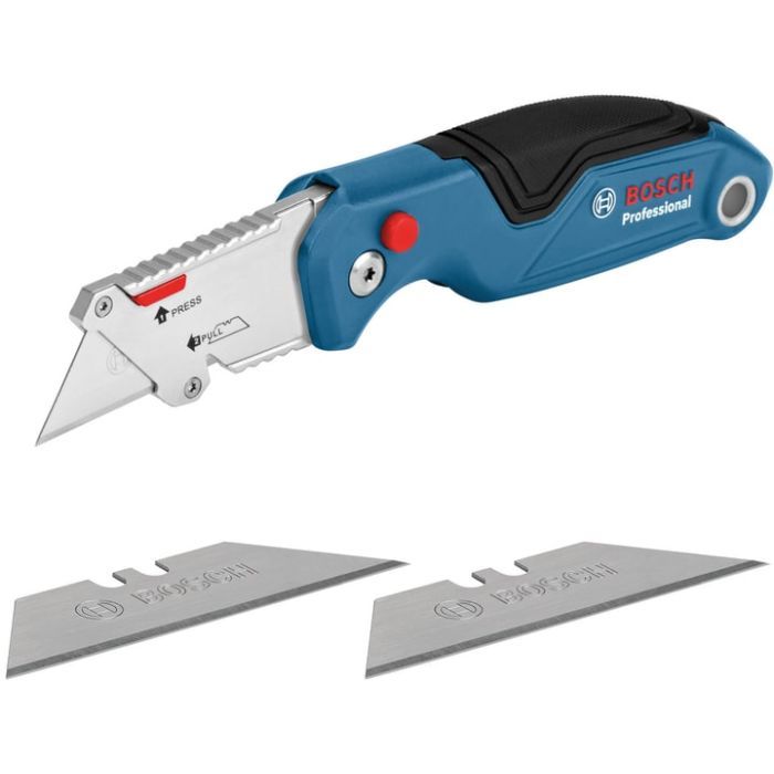 Нож монтажный Bosch набор 2 шт, складной трапециевидный, сегментированный (1.600.A01.6BM) изображение 6
