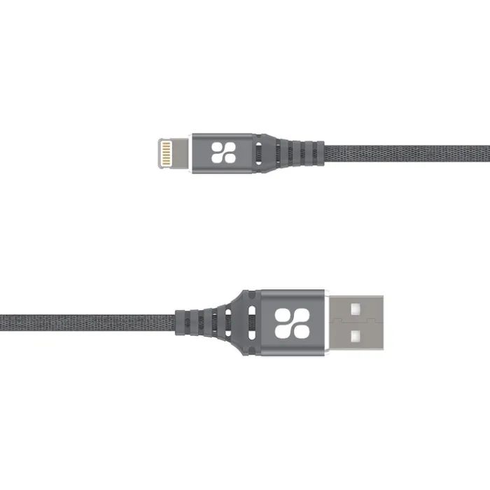 Дата кабель USB 2.0 AM to Lightning 1.2m grey Promate (nervelink-i.grey)