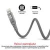 Дата кабель USB 2.0 AM to Lightning 1.2m grey Promate (nervelink-i.grey) зображення 5