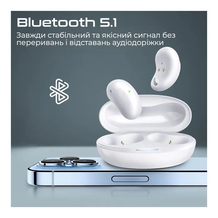 Навушники Promate Teeny White (teeny.white) зображення 4