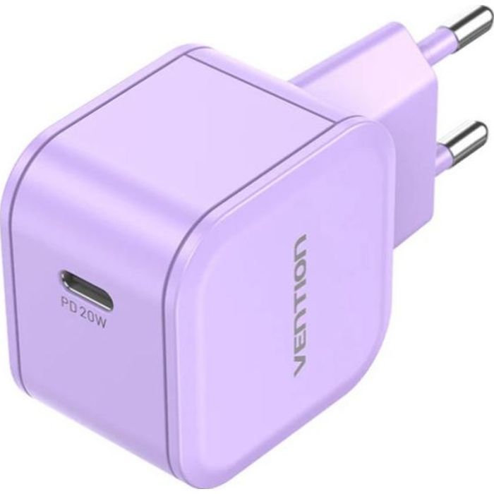 Зарядное устройство Vention 1xUSB-C 20W PD3.0/QC3.0 Purple (FEJV0-EU)