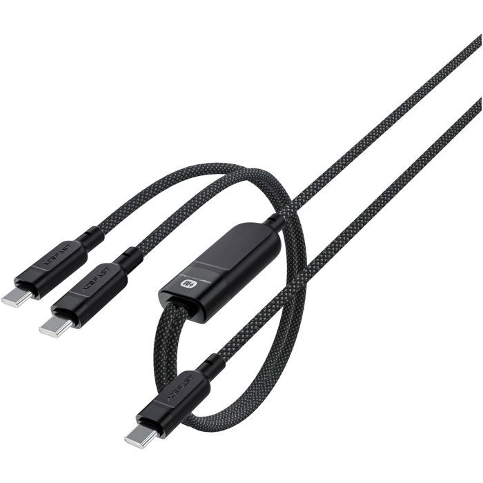 Дата кабель USB-C to 2xUSB-C 0.8m 100W Acefast (6974316280149) зображення 5
