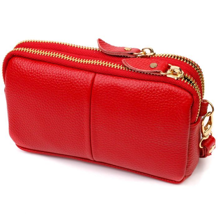 Сумка Vintage Из натуральной кожи Красная (22090) изображение 2