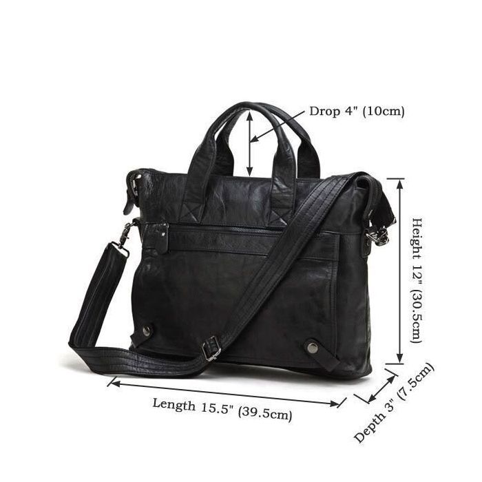 Сумка Vintage Чорна (14067) зображення 2