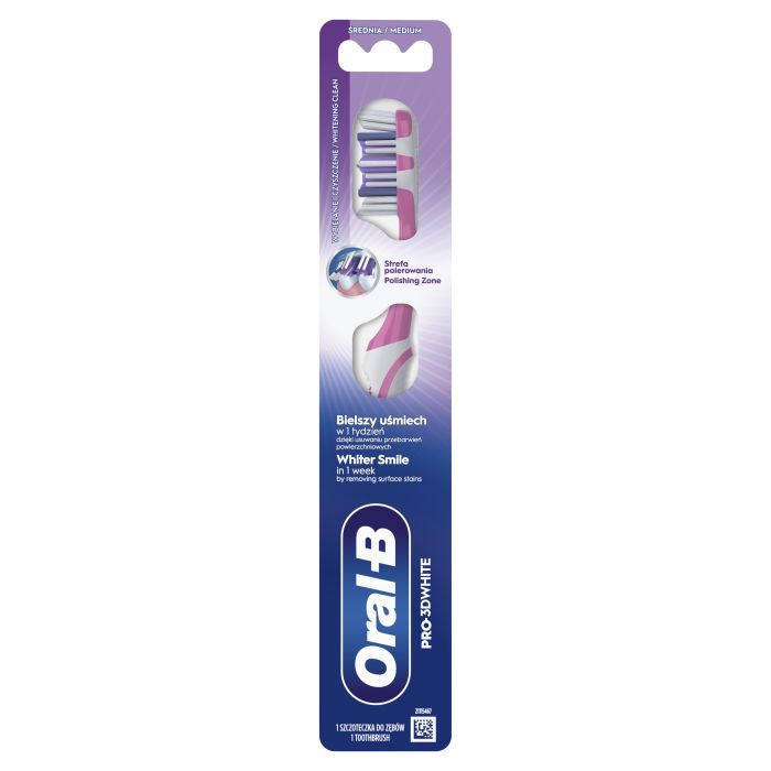 Зубна щітка Oral-B Pro 3D White Відбілювання Середньої жорсткості 1 шт. (8700216459518) зображення 2