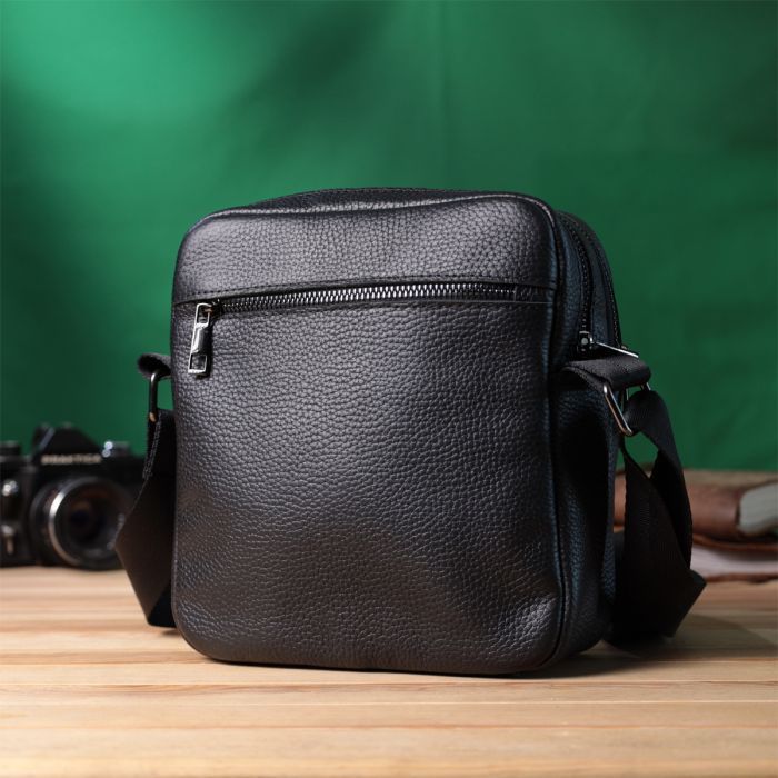 Сумка Shvigel Из зернистой натуральной кожи Черная (22847) изображение 10