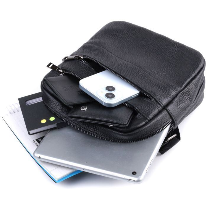 Сумка Shvigel Из зернистой натуральной кожи Черная (22847) изображение 8