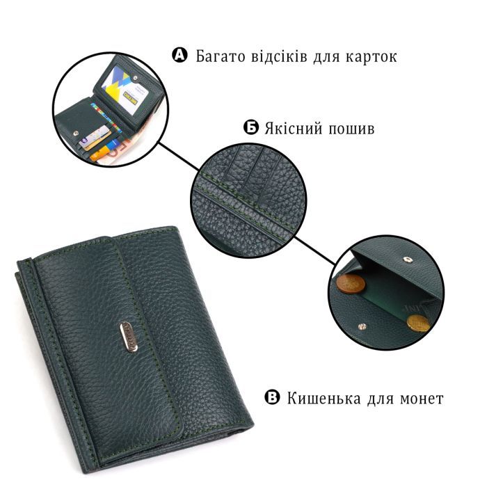 Кошелек Canpellini Из натуральной кожи флотар Синий (21813) изображение 4