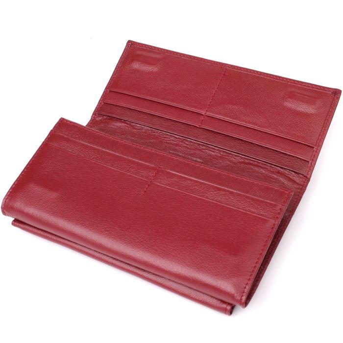 Кошелек ST Leather С карманом для телефона из натуральной кожи Бордовый (23069) изображение 6