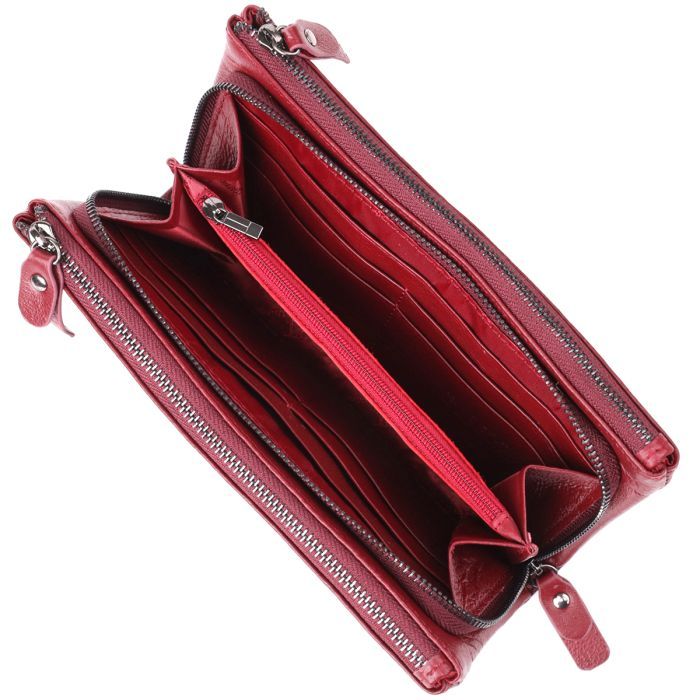 Гаманець ST Leather Шкіряний Бордовий (23108) зображення 6