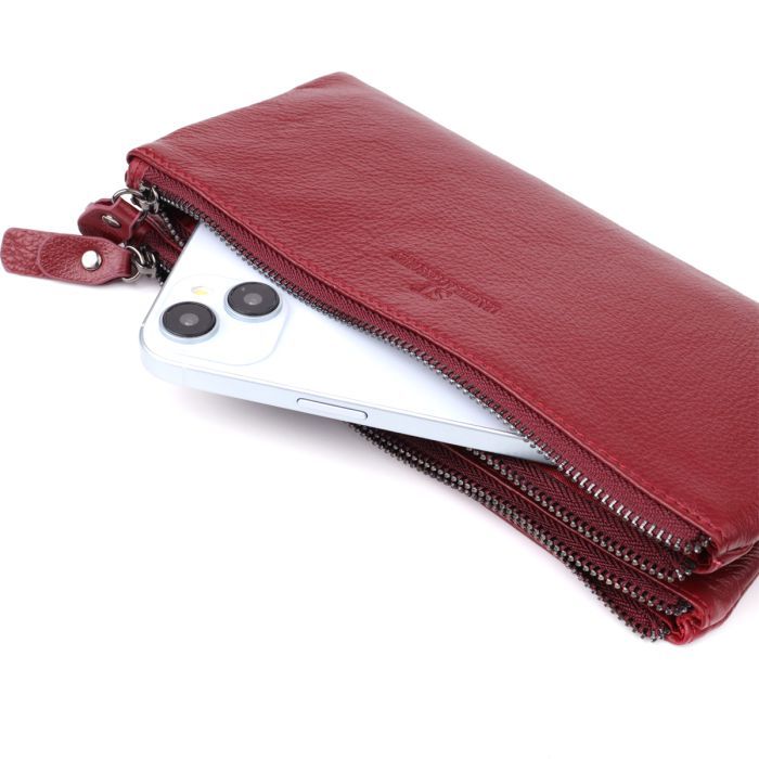 Гаманець ST Leather Шкіряний Бордовий (23108) зображення 8