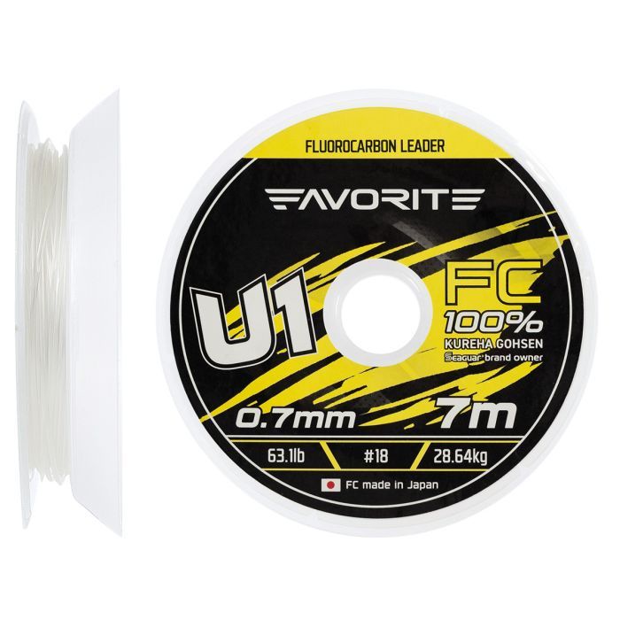 Флюорокарбон Favorite U1 FC 7m 16/0.66mm 59.2lb/26.87kg (1693.11.91)