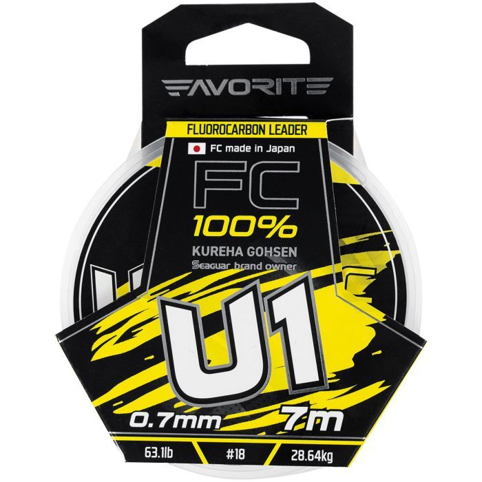 Флюорокарбон Favorite U1 FC 7m 16/0.66mm 59.2lb/26.87kg (1693.11.91) изображение 2
