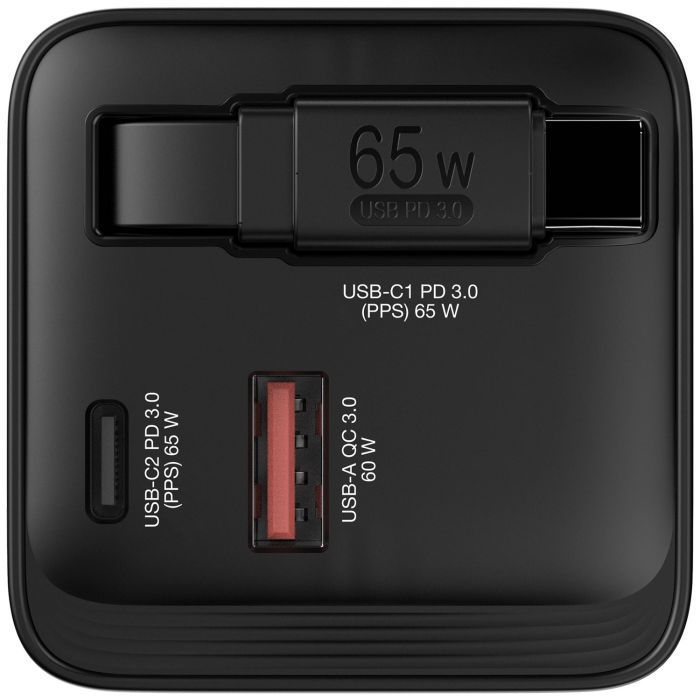 Зарядное устройство Verbatim GaN 65 W 2 ports (USB-C/1xUSB-A) (32217) изображение 2