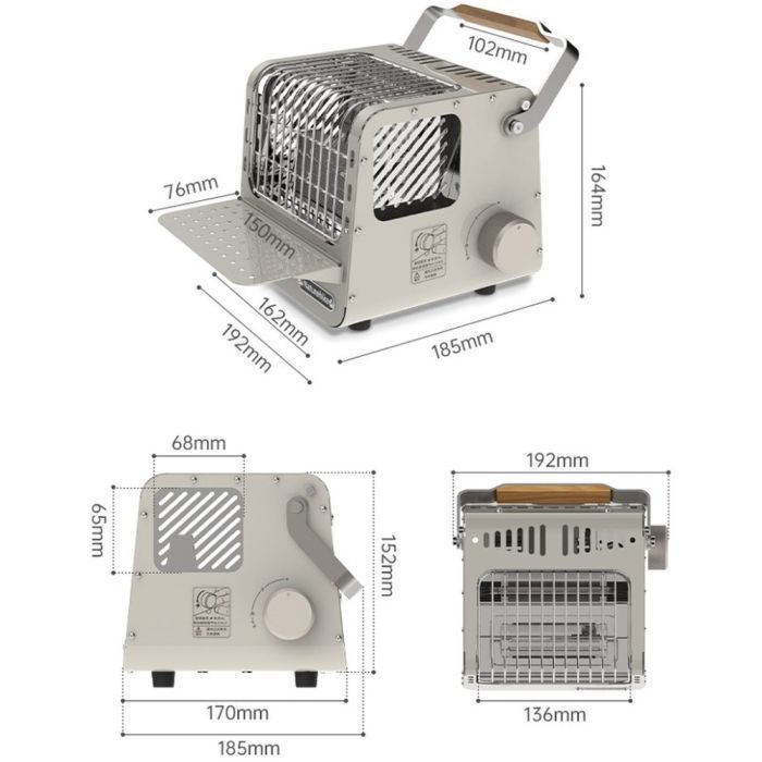Газовий обігрівач Naturehike CNK2300CW018 сірий (6976507666855) зображення 4
