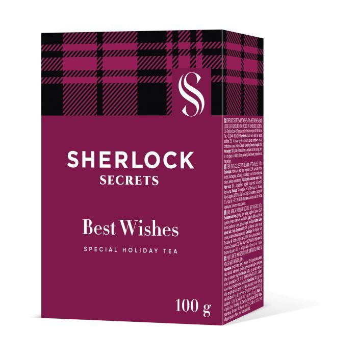 Чай Sherlock Secrets Best Wishes чорний зі шматочками апельсина, кориці та гвоздики 100 г (shs.03316)