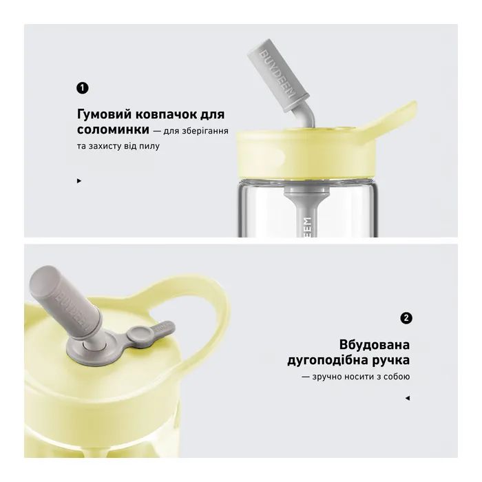 Бутылка для воды Buydeem CD1017 500 мл Mellow Yellow (CD1017-MY) изображение 8