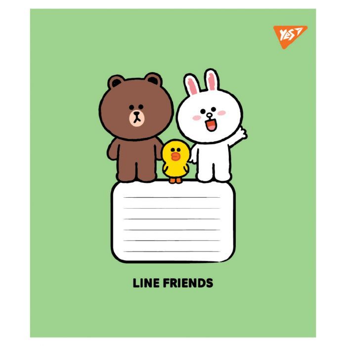 Зошит Yes Line Friends Stylish А5 12 аркушів клітинка (767645) зображення 4