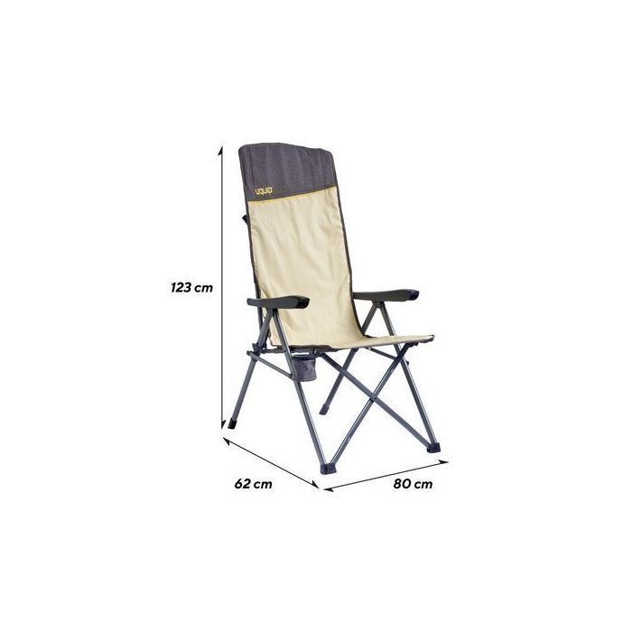 Крісло складане Uquip Justy XL Sand/Grey (244045) (DAS303231) зображення 7