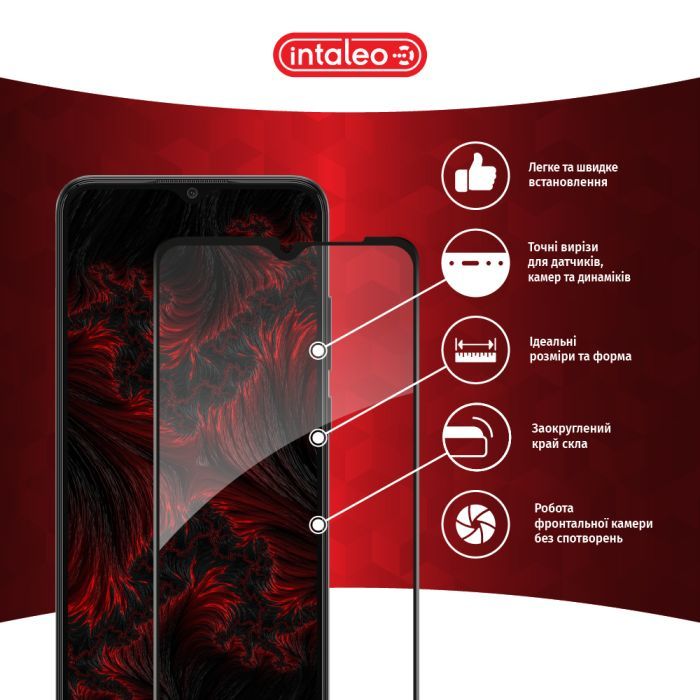 Скло захисне Intaleo Full Glue Samsung A03 Black (1283126521638) зображення 3