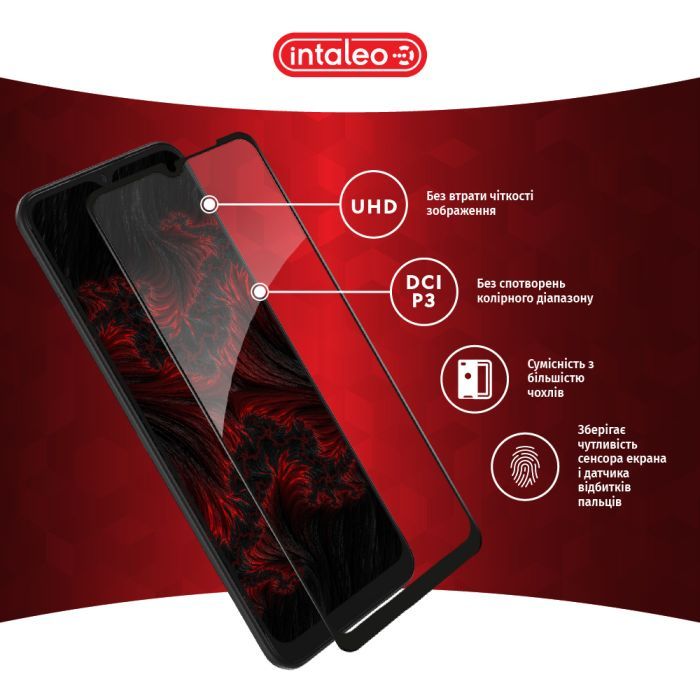 Скло захисне Intaleo Full Glue Samsung A03 Black (1283126521638) зображення 4