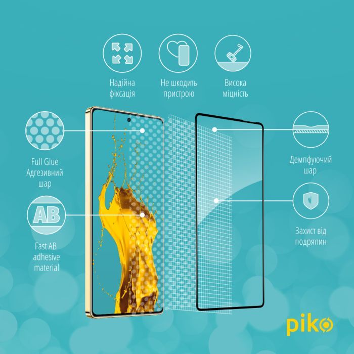 Скло захисне Piko Full Glue Infinix Note 40 5G Black (1283126613111) зображення 3