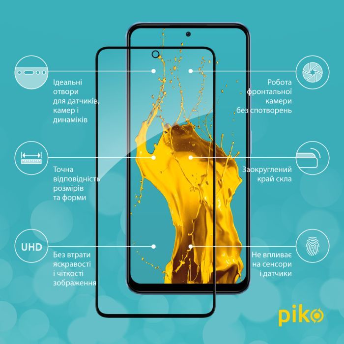 Скло захисне Piko Full Glue Xiaomi Poco X5 Black (1283126567445) зображення 2