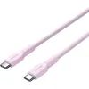 Дата кабель USB-C to USB-C 1.0m OnWire 60CL C-C 60W COLOR Braided 1m Pink Canyon (CND-CCAP60AB10PK) зображення 2