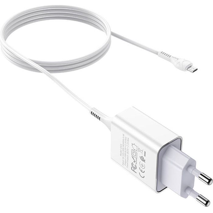 Зарядний пристрій HOCO C81A Asombroso USB + cable Micro 5P 10.5W White (6931474727954) зображення 4