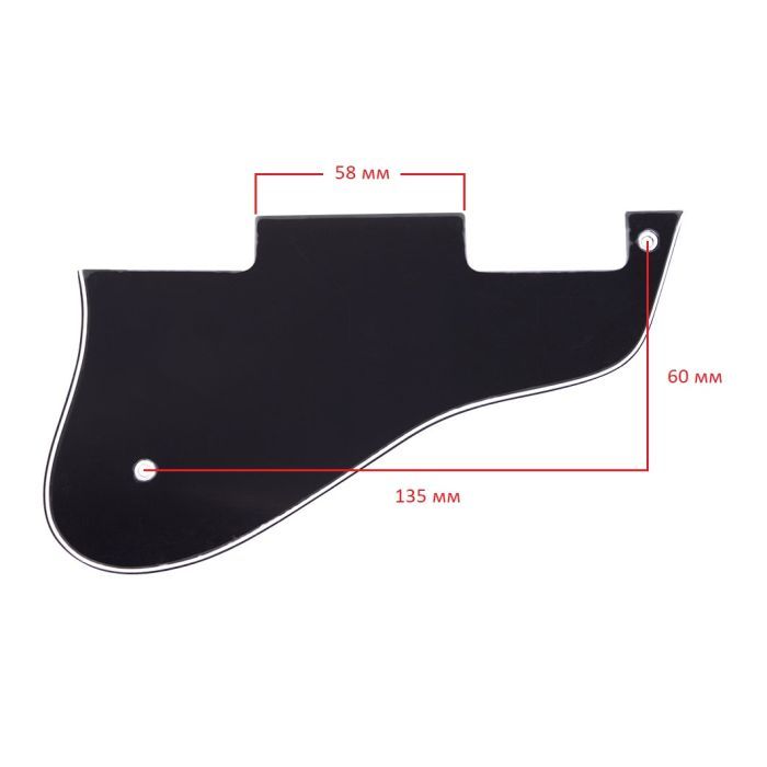 Пікгард панель для гітари Paxphil M29 ES-335 Pickguard (Black) зображення 3