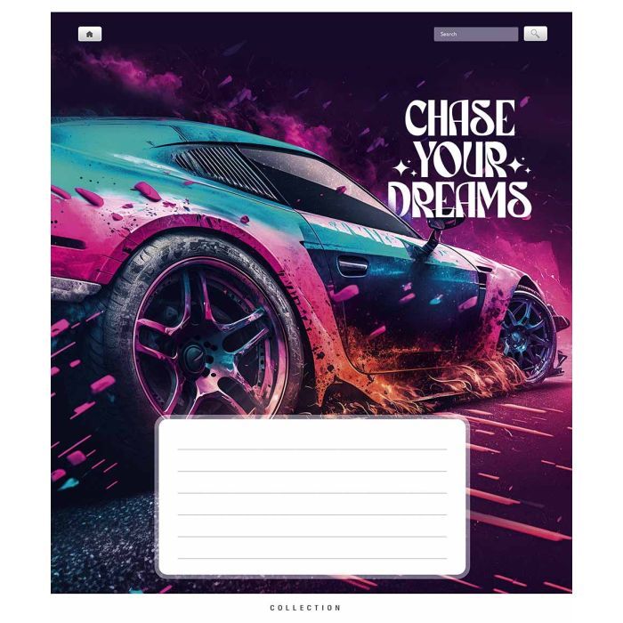 Тетрадь Школярик Chase your dreams 18 листов клетка (018-3510K) изображение 5