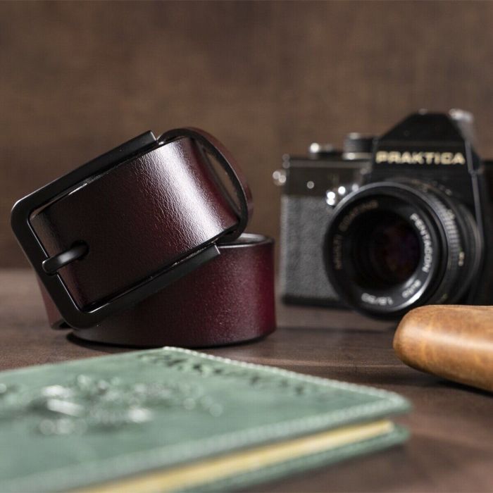 Ремень Vintage Мужской кожаный Коричневый (20221) изображение 8