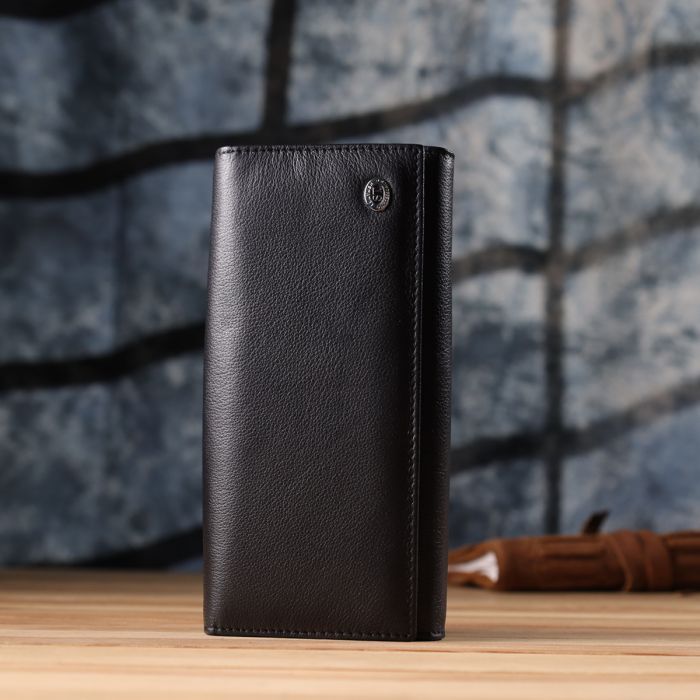 Гаманець ST Leather З натуральної шкіри Чорний (23088) зображення 10