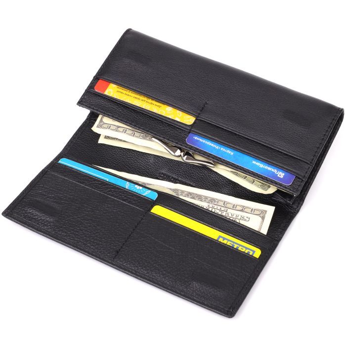 Гаманець ST Leather З натуральної шкіри Чорний (23088) зображення 7