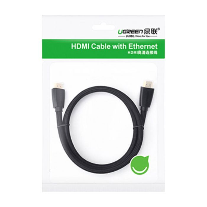 Кабель мультимедийный HDMI M to HDMI M 2.0m braided HD118 black UGREEN (40410) изображение 3