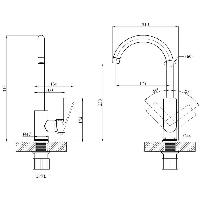 Змішувач Agua Merida-C030 (CV035429) зображення 9