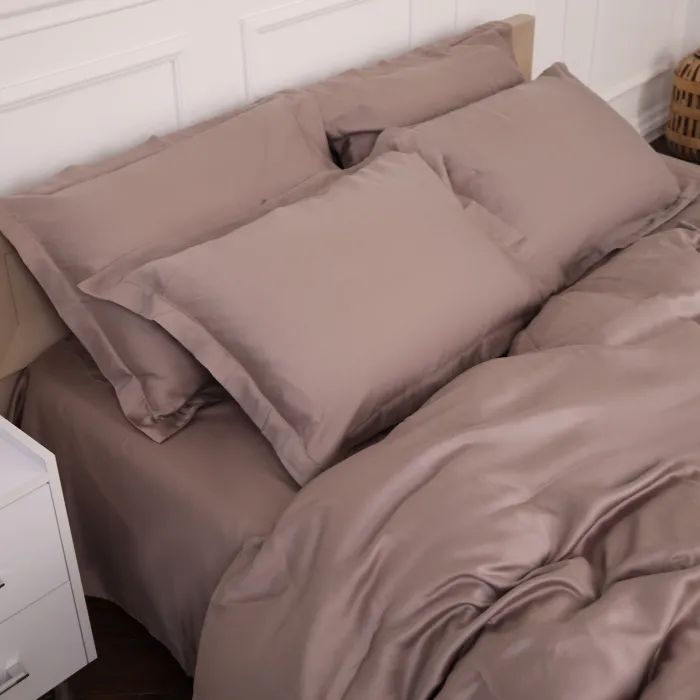 Постельное белье MirSon Tencel №08 Beige 2x160x220 Семейный Евро (2200009637179) изображение 8