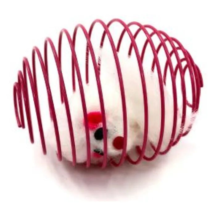 Іграшка для котів Hippie Pet М'ячик з мишкою рожевий 7 см (HIPCT2304027RO)