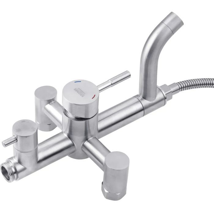 Душовий гарнітур Kroner Edelstahl Klassisch-ESG063 + змішувач Edelstahl Klassisch-ESG010 + змішувач Edelstahl Klassisch (CVS30192) зображення 6