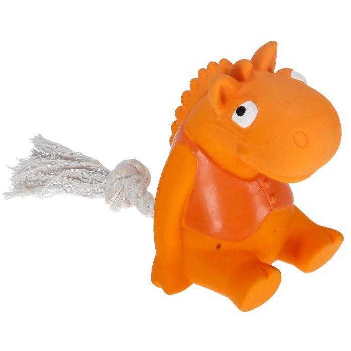 Игрушка для собак MISOKO&CO Бегемотик на мотузці помаранчевий 21 см (BEIRM00206)