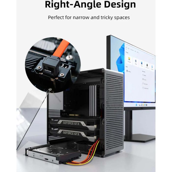 Кабель для передачи данных SATA III 0.5m 90° corner Cabletime (CA915903) изображение 5