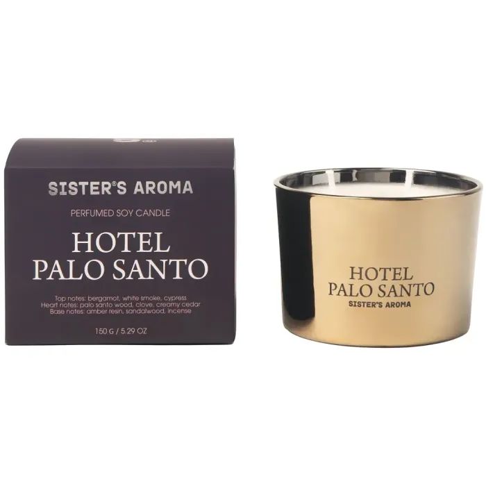 Ароматическая свеча Sister's Aroma Hotel Palo Santo 150 г (4820227786145)