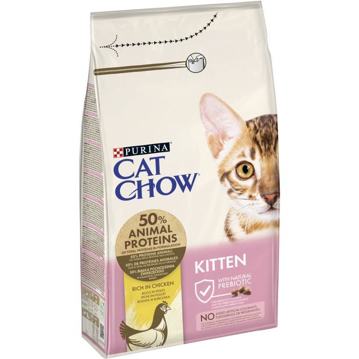 Сухой корм для кошек Purina Cat Chow Kitten с курицей 1.5 кг (5997204513984) изображение 3