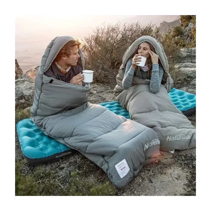 Спальный мешок Naturehike з капюшоном із мішком для зберігання M300 CNK2350WS023, сірий, правий (6927595775981) изображение 5