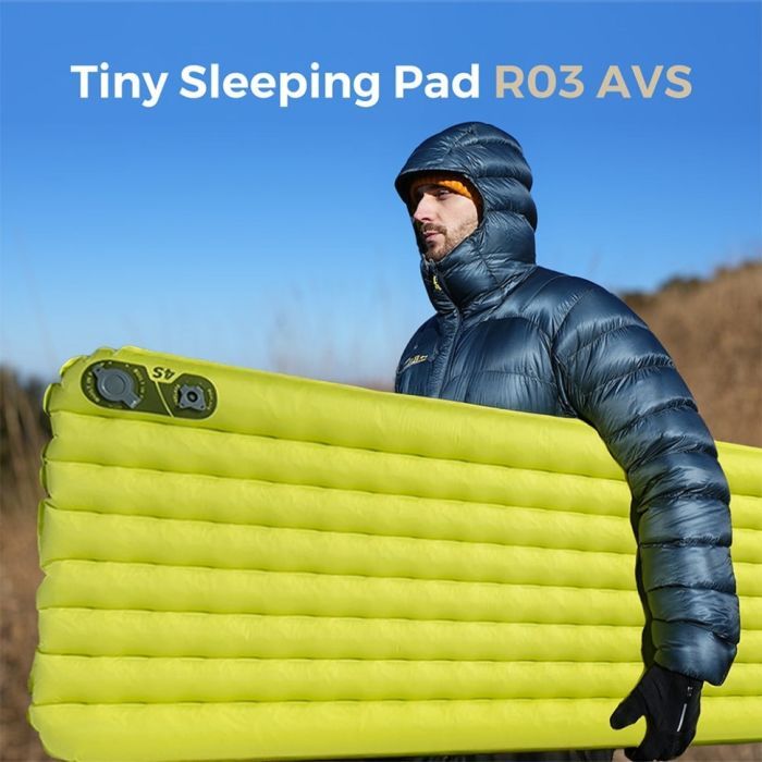 Туристический коврик Flextail Tiny Slleeping Pad R03 AVS самонадувний зелений (6975755966632) изображение 5