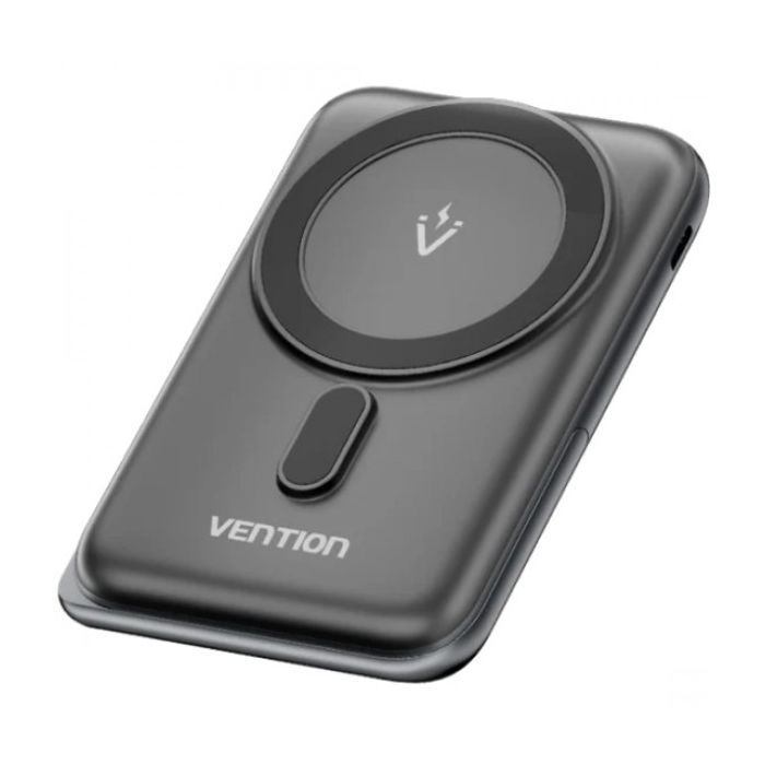 Батарея универсальная VENTION Magnetic Wireless 10000mAh 20W PD USB-C In/Out, QI-15W Black (FHNB0)