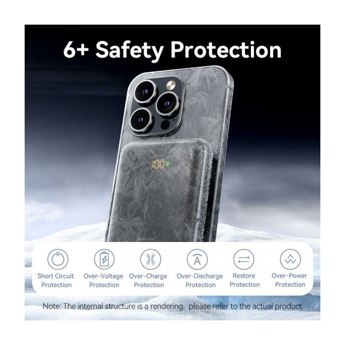 Батарея универсальная VENTION Magnetic Wireless 10000mAh 20W PD USB-C In/Out, QI-15W Black (FHNB0) изображение 9